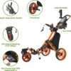 FLAGTAG 3 Wheel Golf Push Cart with 360 Swivel Front Wheel and Foot Brake FLAGTAG 3 Wheel Golf Push Cart with 360 Swivel Front Wheel and Foot Brake