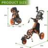 FLAGTAG 3 Wheel Golf Push Cart with 360 Swivel Front Wheel and Foot Brake FLAGTAG 3 Wheel Golf Push Cart with 360 Swivel Front Wheel and Foot Brake